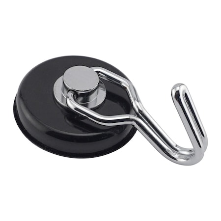 Master Magnetics Magnet Source .29 in. L X 1.5 in. W Black Rotating Magnetic Hook 65 lb. pull 1 pc 07580